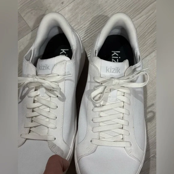 Kizik Irvine Ivory White Canvas Slip On Sneakers Unisex Size M’s 11.5 W’s 13 - Picture 12 of 13